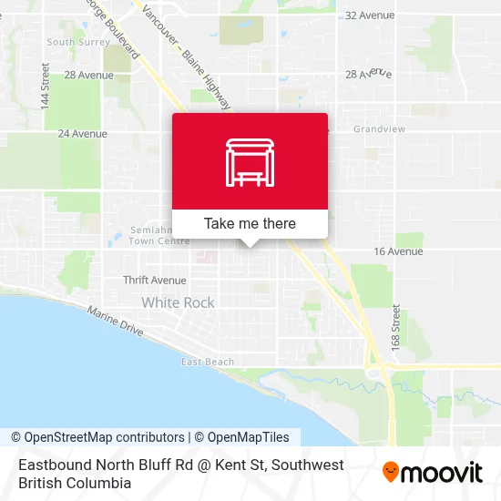 Eastbound North Bluff Rd @ Kent St map