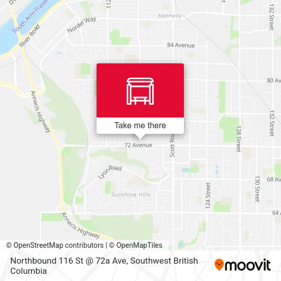 Northbound 116 St @ 72a Ave plan