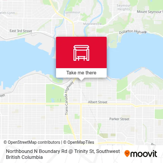 Northbound N Boundary Rd @ Trinity St map