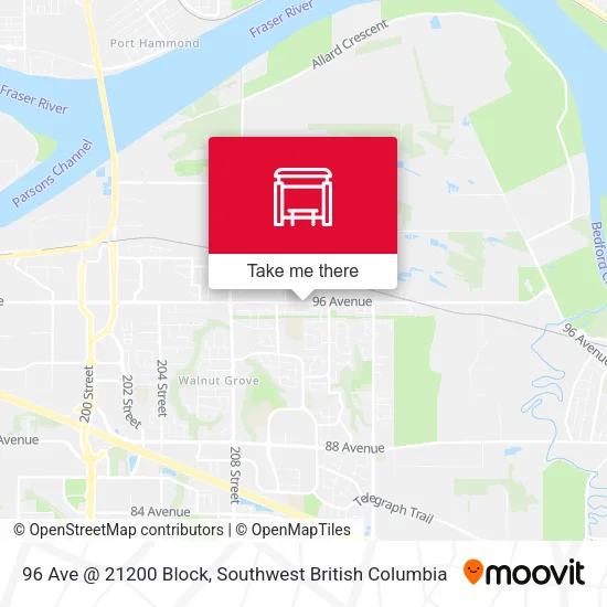 96 Ave @ 21200 Block map