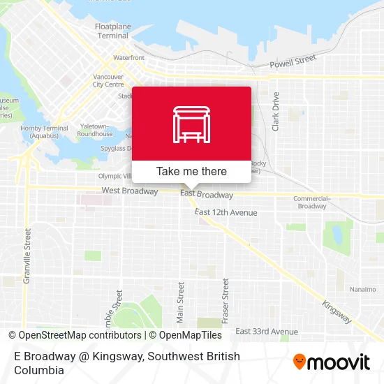 E Broadway @ Kingsway map