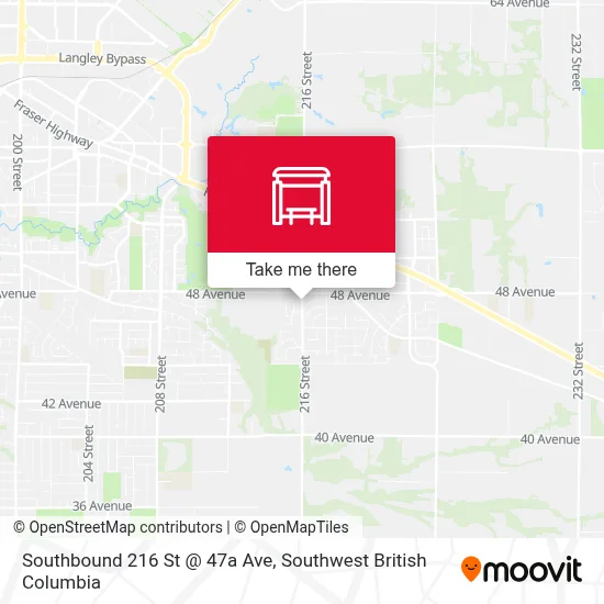 Southbound 216 St @ 47a Ave map