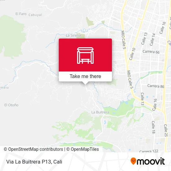 Via La Buitrera P13 map