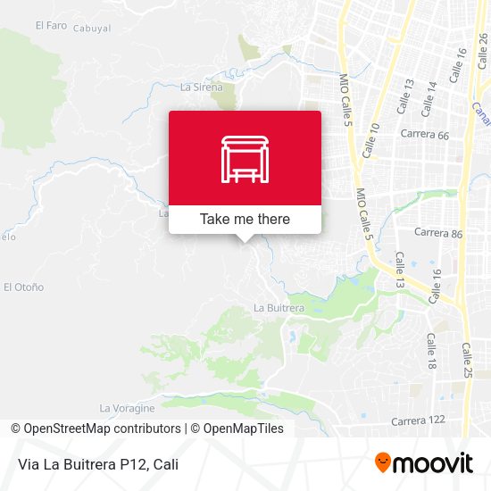 Via La Buitrera P12 map