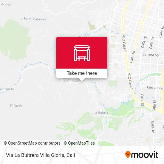 Mapa de Via La Buitrera Villa Gloria