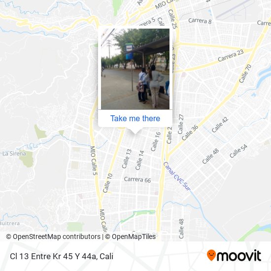 Mapa de Cl 13 Entre Kr 45 Y 44a