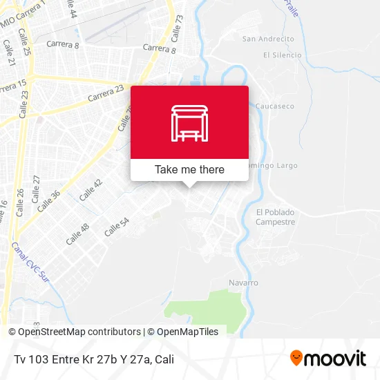 Mapa de Tv 103 Entre Kr 27b Y 27a
