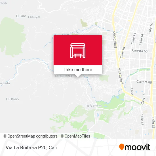 Via La Buitrera P20 map