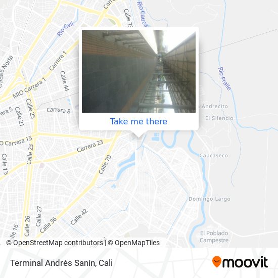 Terminal Andrés Sanín map