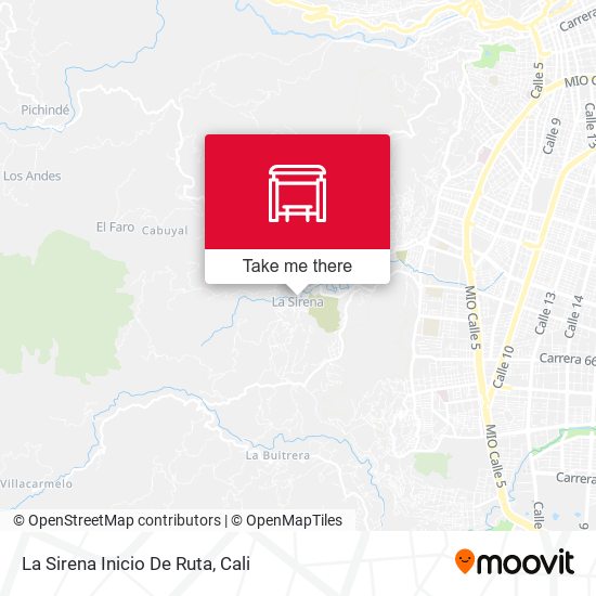 Mapa de La Sirena Inicio De Ruta