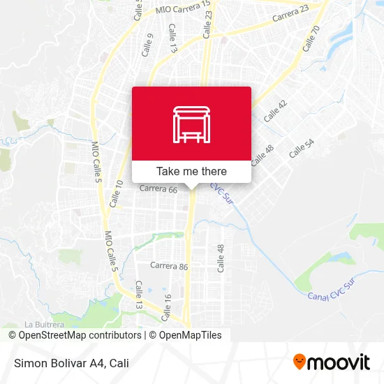 Simon Bolivar A4 map