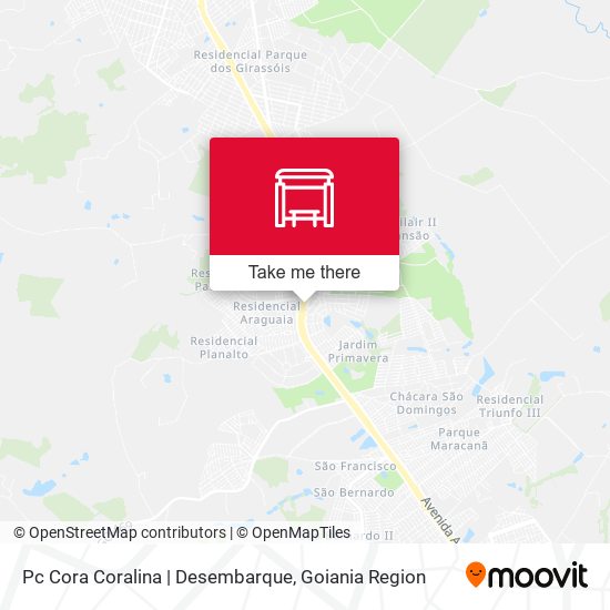Pc Cora Coralina | Desembarque map