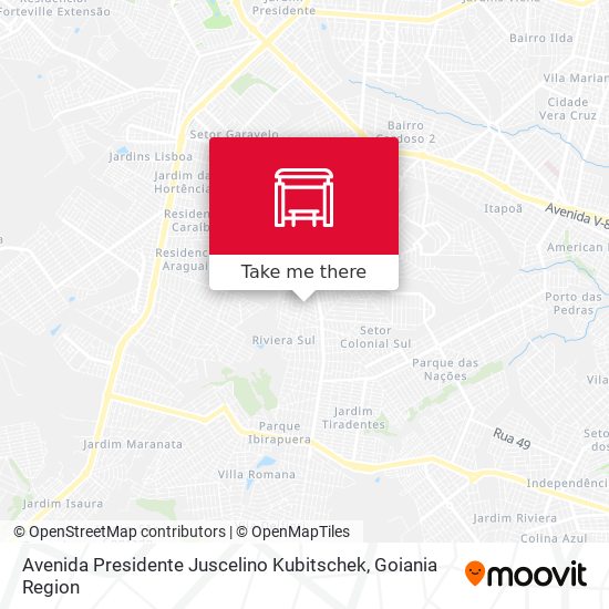 Mapa Avenida Presidente Juscelino Kubitschek