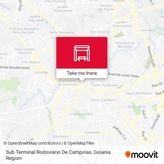 Mapa Sub Terminal Rodoviário De Campinas