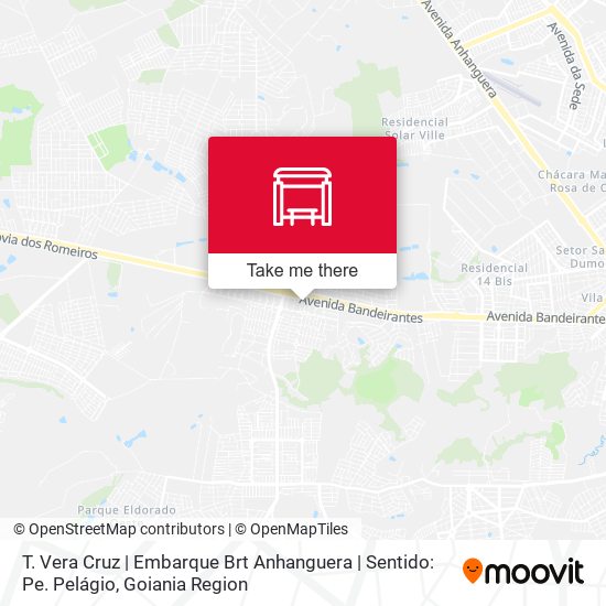 T. Vera Cruz | Embarque Brt Anhanguera | Sentido: Pe. Pelágio map