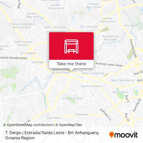 T. Dergo | Entrada / Saída Leste - Brt Anhanguera map
