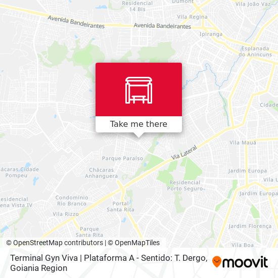 Terminal Gyn Viva | Plataforma A - Sentido: T. Dergo map
