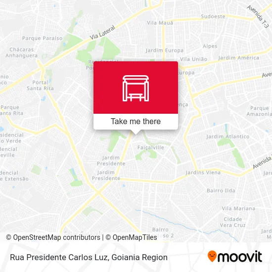 Rua Presidente Carlos Luz map