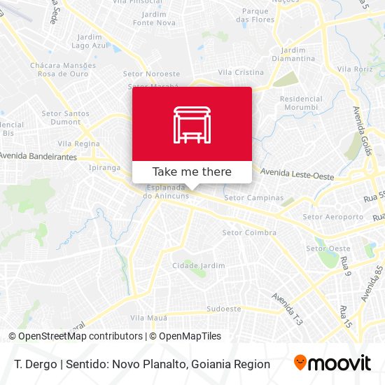 Mapa T. Dergo | Sentido: Novo Planalto