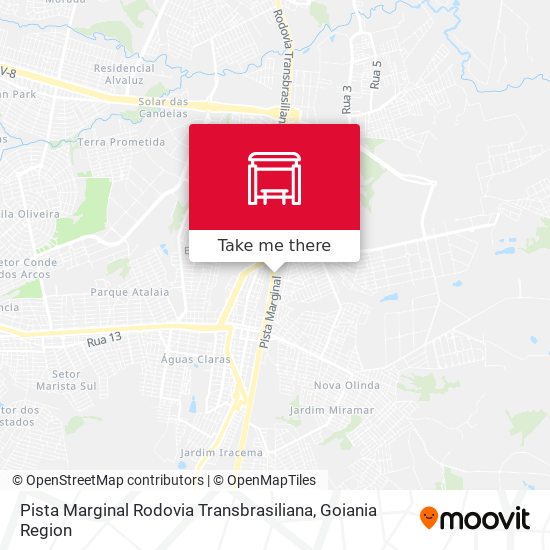 Pista Marginal Rodovia Transbrasiliana map