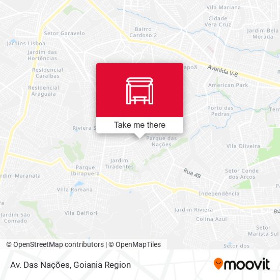 Av. Das Nações map