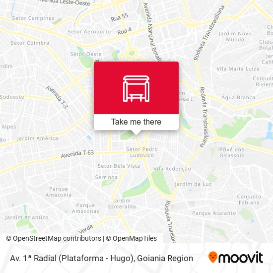 Av. 1ª Radial (Plataforma - Hugo) map
