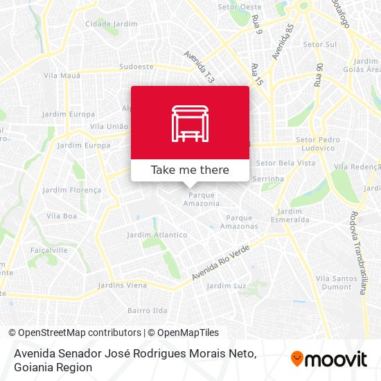 Mapa Avenida Senador José Rodrigues Morais Neto