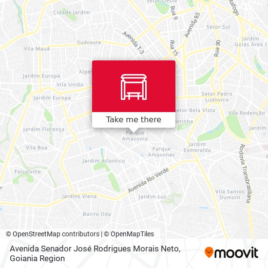 Mapa Avenida Senador José Rodrigues Morais Neto