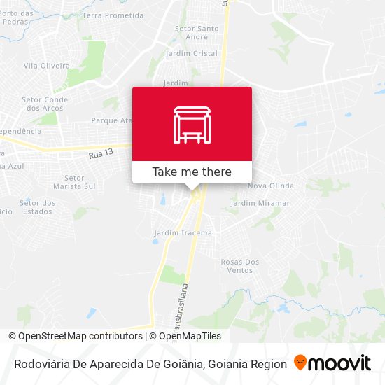 Rodoviária De Aparecida De Goiânia map