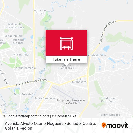 Avenida Alvicto Ozório Nogueira - Sentido: Centro map