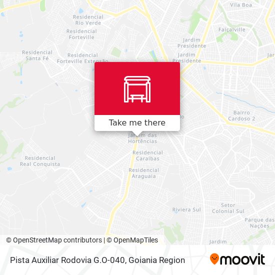 Pista Auxiliar Rodovia G.O-040 map