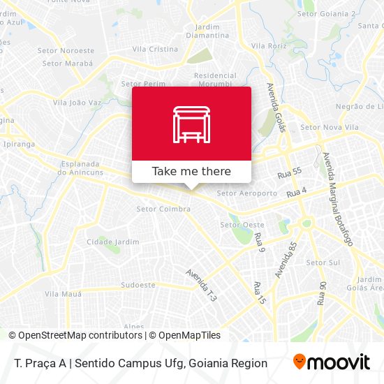 Mapa T. Praça A | Sentido Campus Ufg