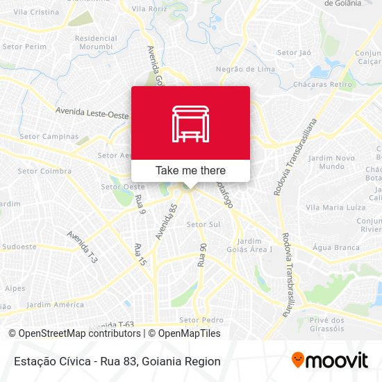 Estação Cívica - Rua 83 map