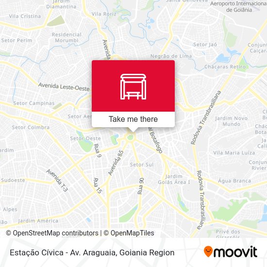 Estação Cívica - Av. Araguaia map