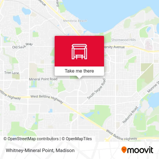 Whitney-Mineral Point map