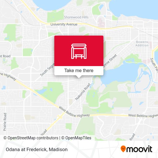 Odana at Frederick map