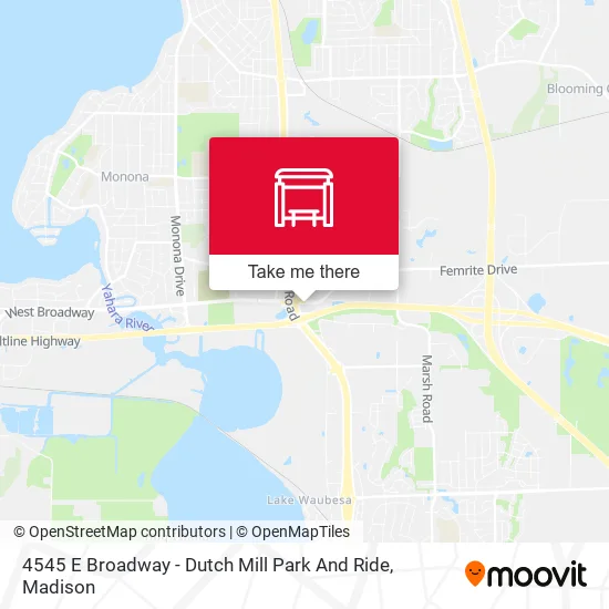 Mapa de 4545 E Broadway - Dutch Mill Park And Ride