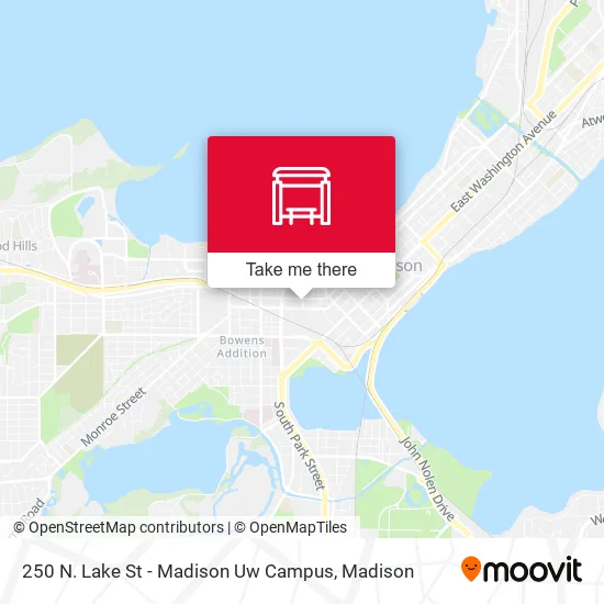 Mapa de 250 N. Lake St - Madison Uw Campus