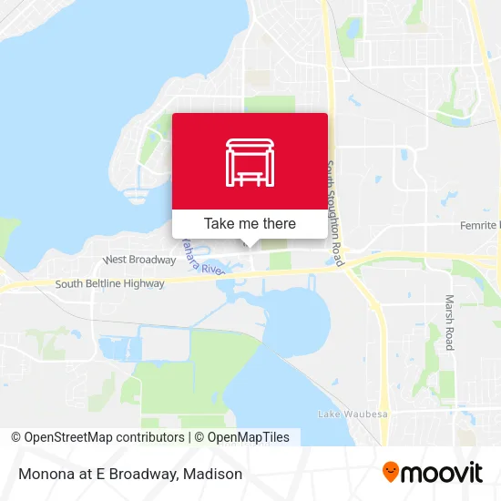 Mapa de Monona at E Broadway