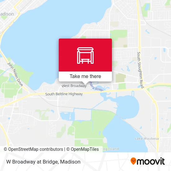 W Broadway at Bridge map