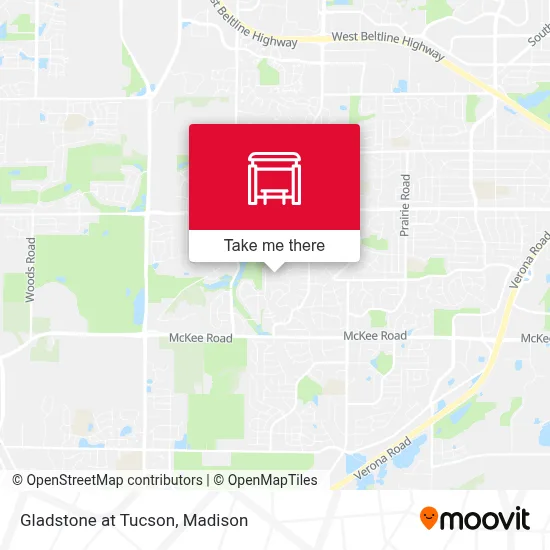 Gladstone at Tucson map