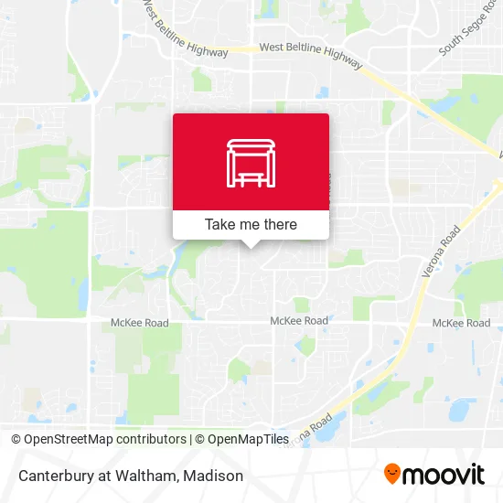 Mapa de Canterbury at Waltham