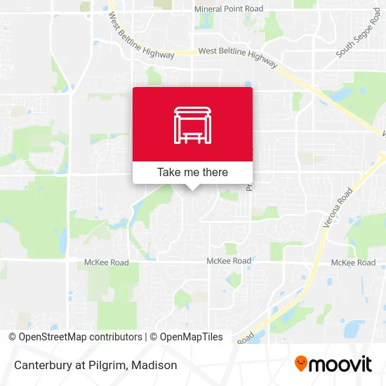 Canterbury at Pilgrim map