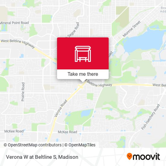 Verona W at Beltline S map