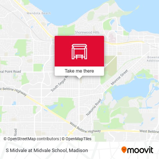 S Midvale at Midvale School map