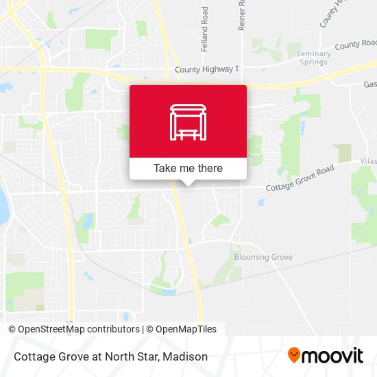 Cottage Grove at North Star map
