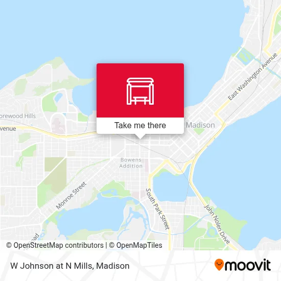 W Johnson at N Mills map