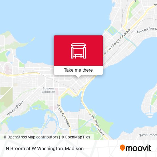 N Broom at W Washington map