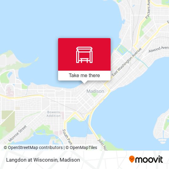 Langdon at Wisconsin map