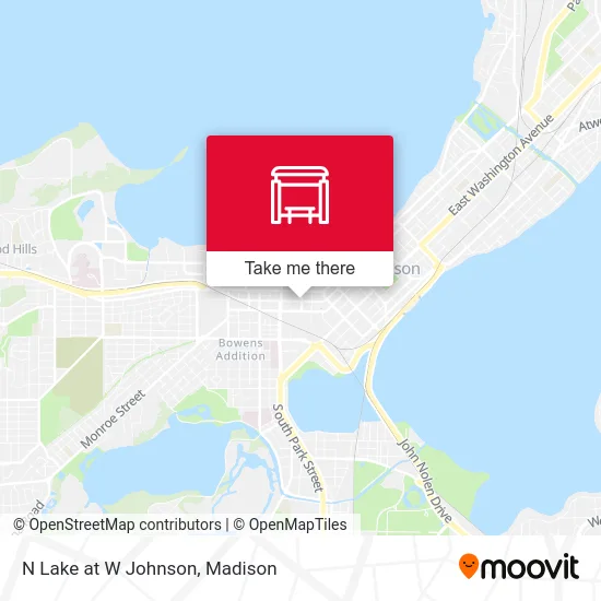 N Lake at W Johnson map